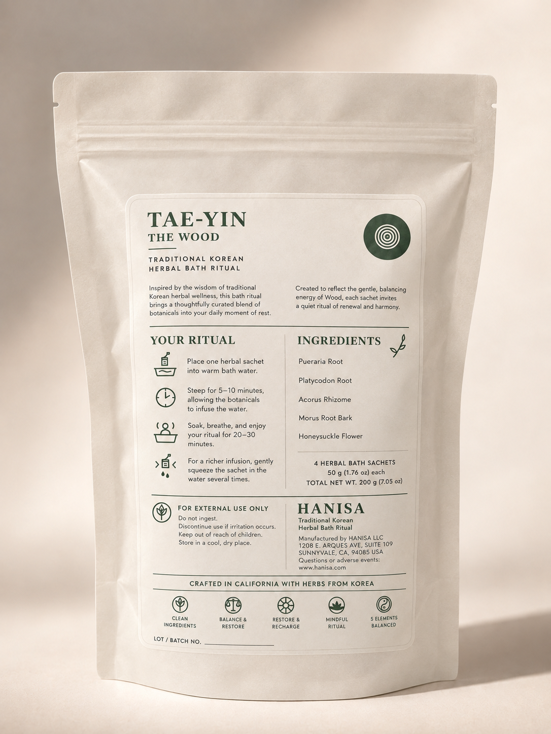 TAE-YIN · The Wood — Traditional Korean Herbal Bath Ritual