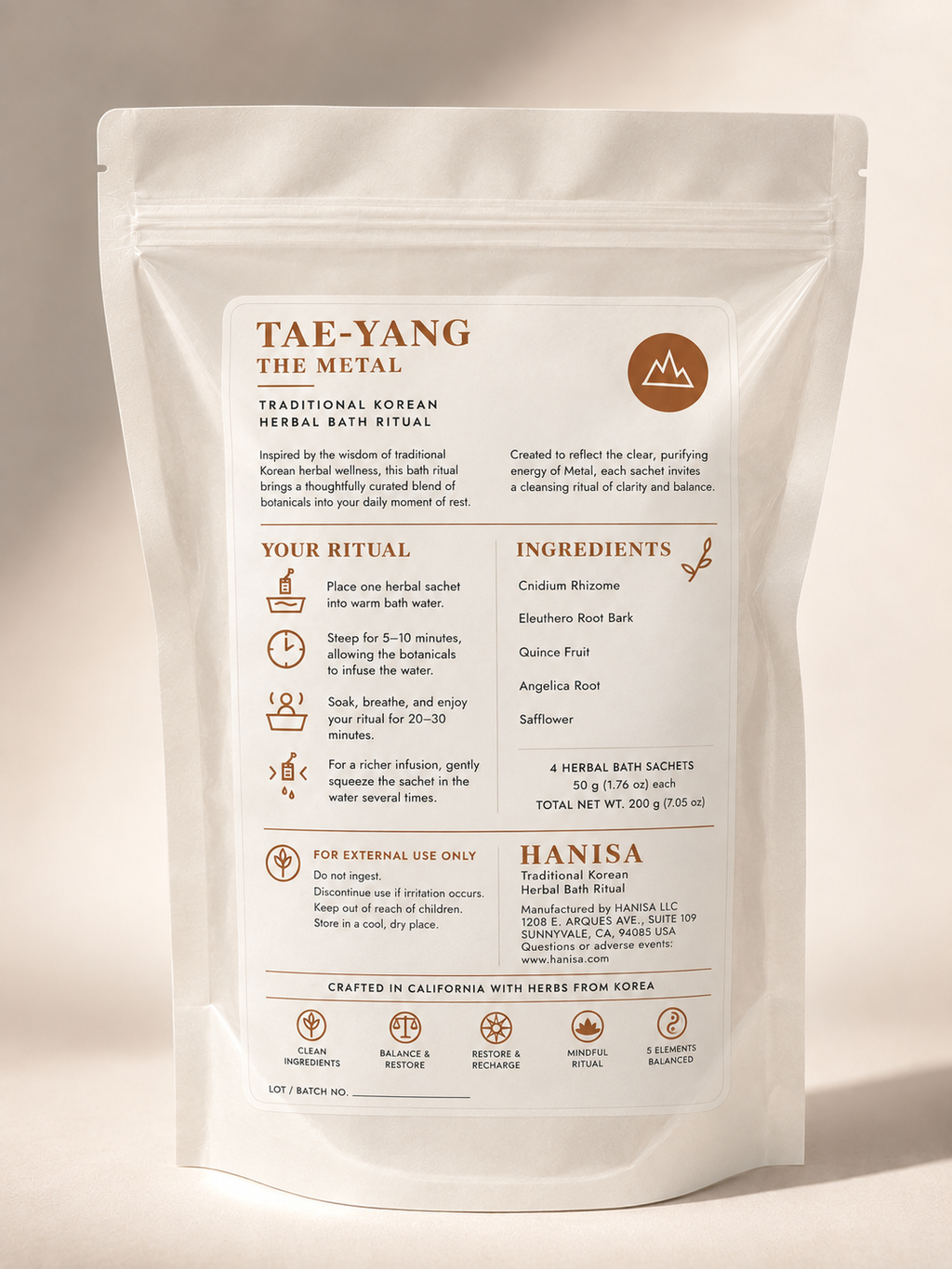 TAE-YANG · The Metal — Traditional Korean Herbal Bath Ritual