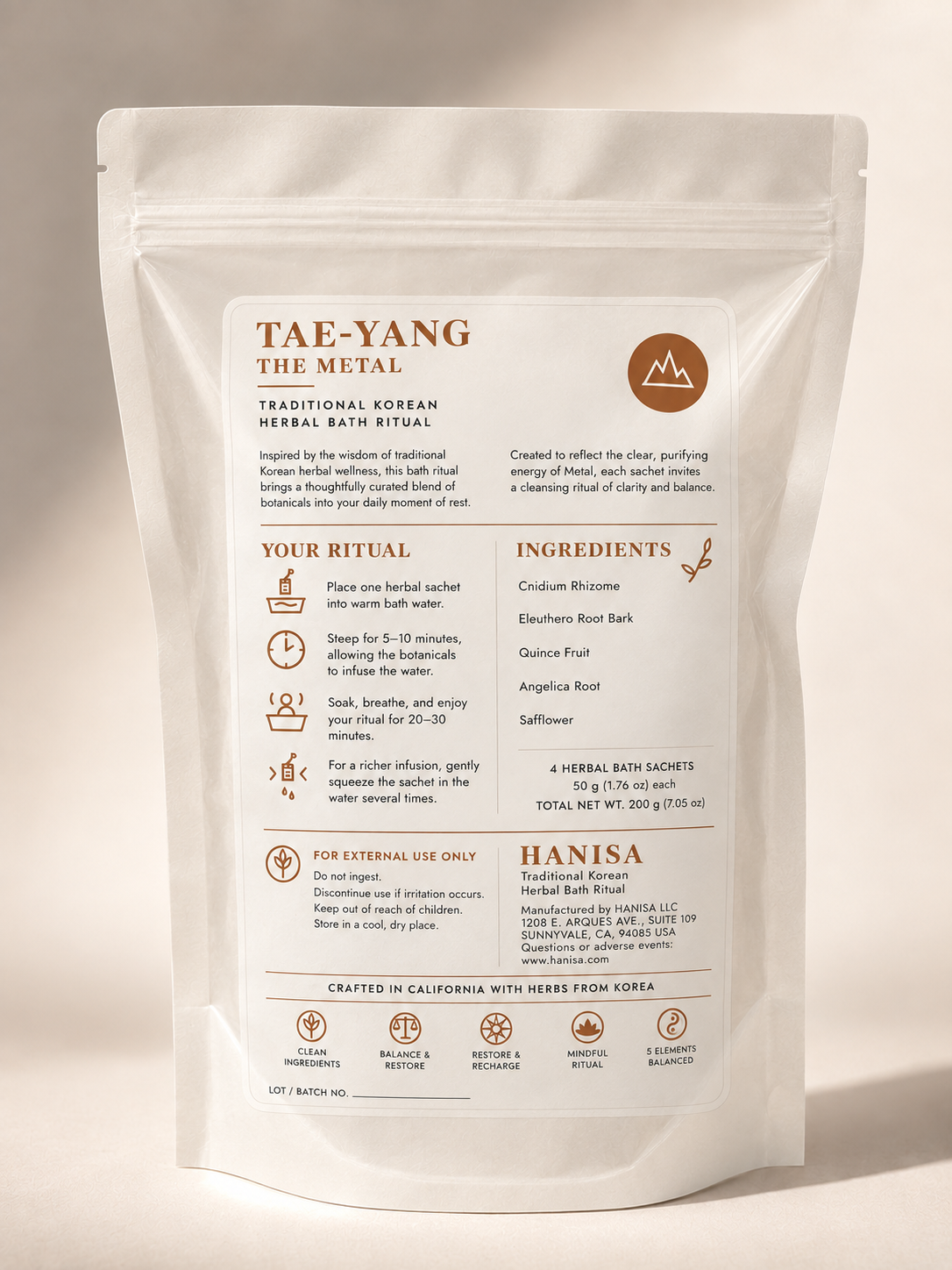TAE-YANG · The Metal — Traditional Korean Herbal Bath Ritual
