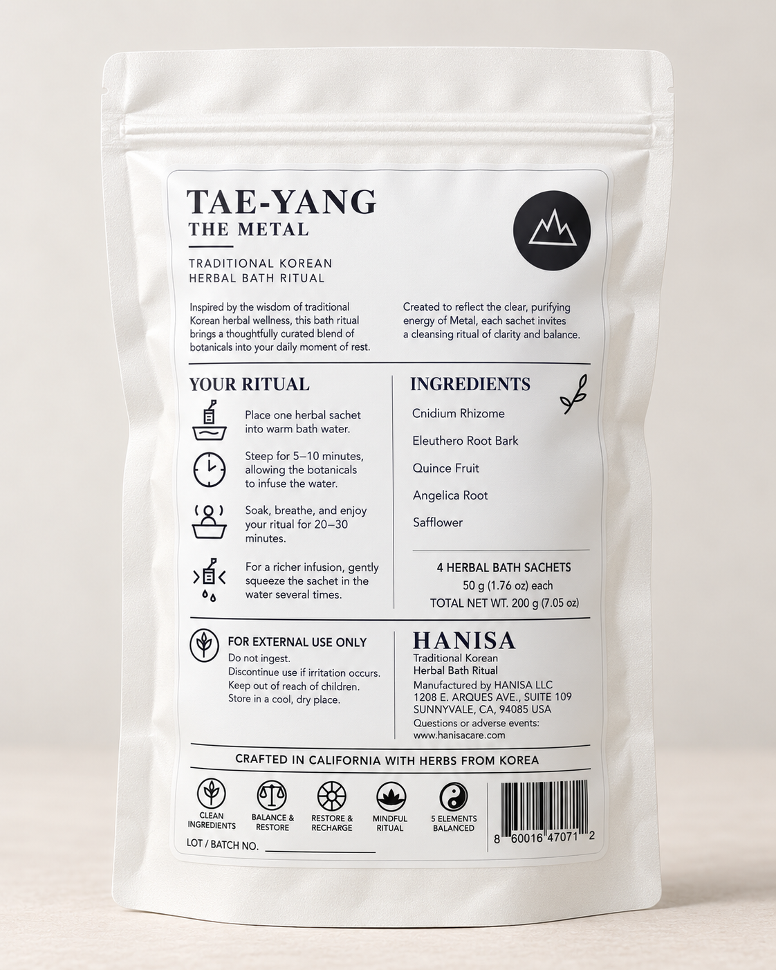 TAE-YANG · The Metal — Traditional Korean Herbal Bath Ritual